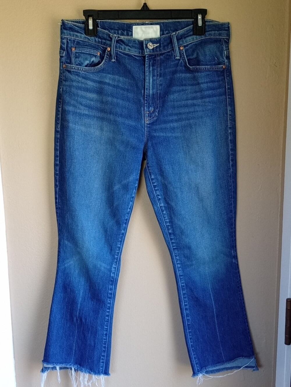 Mother Superior The Insider Crop Step Fray Distressed Raw Hem Size 32